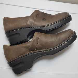 •BORN• Leather Slip On Clog Nursing Work